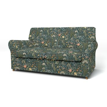 IKEA - Ängby 2 Seater Sofa Cover, Blomsterhav Dark, BEMZ x BORÅSTAPETER COLLECTION - Bemz