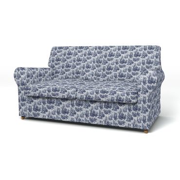IKEA - Ängby 2 Seater Sofa Cover, Dark Blue, Bouclé & Texture - Bemz