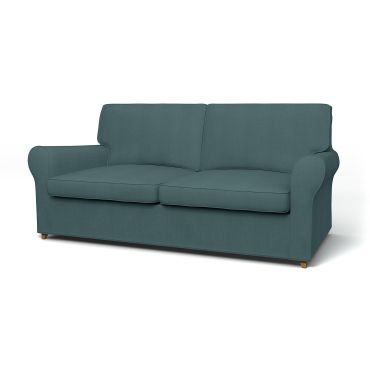 IKEA - Ängby Sofa Bed Cover, Slate Blue, Linen - Bemz