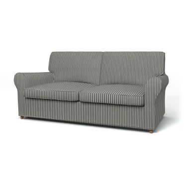 IKEA - Ängby Sofa Bed Cover, Dark Blue / Natural, Linen - Bemz