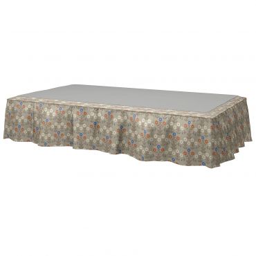 Bed Skirt, Sippor Blue/Orange, BEMZ x BORÅSTAPETER COLLECTION - Bemz