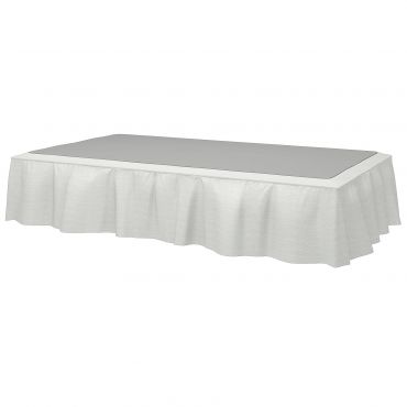 Bed Skirt, Optic White, Linen - Bemz
