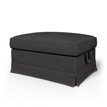 IKEA - Ektorp Footstool Cover, Espresso, Linen - Bemz