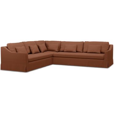 IKEA - FÄRLÖV CORNER SOFA COVER (2+3), Rustic Rouge, Corduroy - Bemz