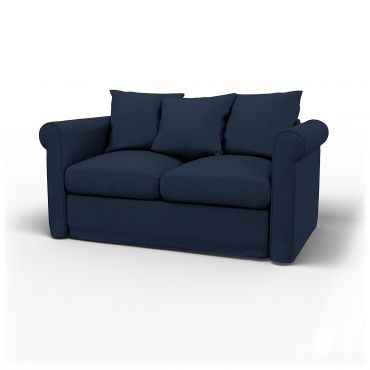 IKEA - Grönlid 2 Seater Sofa Cover, Navy Blue, Linen - Bemz