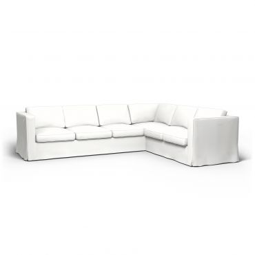 IKEA - Karlanda Corner Sofa Cover (3+2), Absolute White, Linen - Bemz