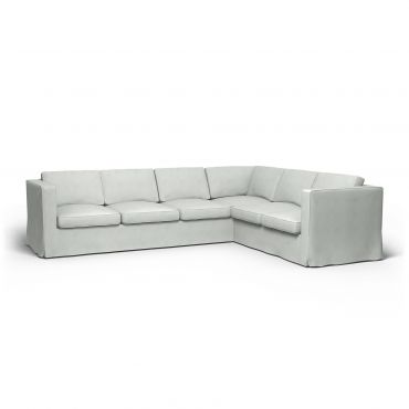 IKEA - Karlanda Corner Sofa Cover (3+2), Silver Grey, Linen - Bemz