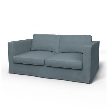 IKEA - Karlstad 2 Seater Sofa Cover, Dusk, Linen - Bemz