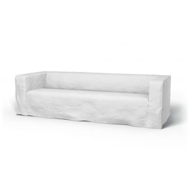 IKEA - Klippan 4 Seater Sofa Cover, Absolute White, Linen - Bemz
