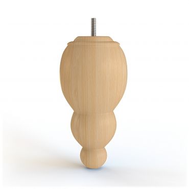 Terence Chunky Wooden Furniture Leg 18cm/7" - Scandi Natural