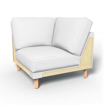 IKEA - Norsborg Corner Module Cover, Absolute White, Linen - Bemz