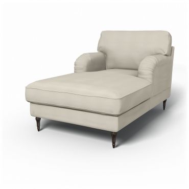 IKEA - Stocksund Chaise Longue Cover, Unbleached, Linen - Bemz