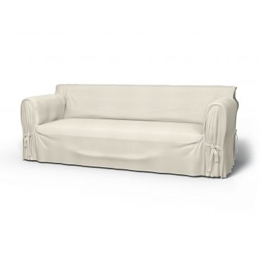 IKEA - Multi Fit 3 Seater Sofa Cover, Unbleached, Linen - Bemz