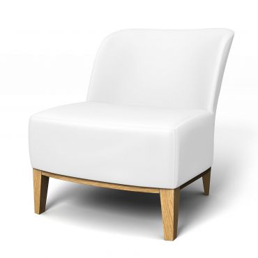 IKEA - Stockholm Easy Chair Cover, Absolute White, Linen - Bemz