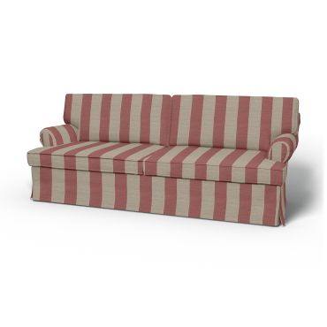 IKEA - Stockholm 3 Seater Sofa Cover (1994-2000), Soft Red, Linen - Bemz