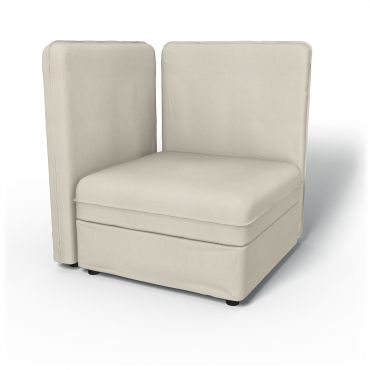 IKEA - Vallentuna Corner Seat Module with High Back and Storage Cover 80x80 32x32in, Unbleached, Linen - Bemz