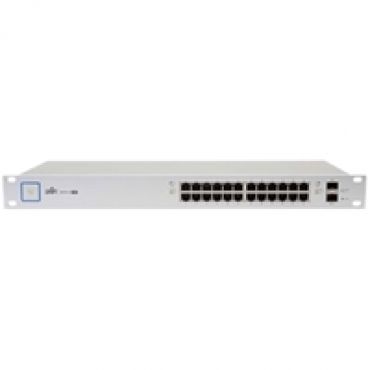 UniFi Switch PoE+ 24 (250W), 24-porttinen räkkiasennettava kytkin, 1U, valkoinen/hopea