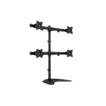 15-27" x4 M Deskstand Basic Quad, pöytäjalusta neljälle näytölle, musta