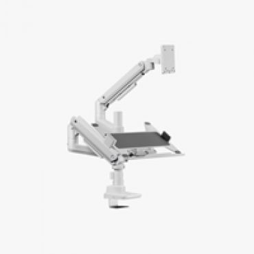 17-49" Arm Luxe Heavy-duty, -pöytäteline näytölle ja kannettavalle, valkoinen