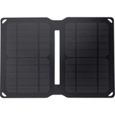 10W Solar Charger -aurinkokenno, 2x USB-A, musta