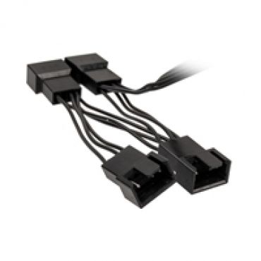 1 -> 4 PWM-tuulettimen jakokaapeli, 35cm, musta