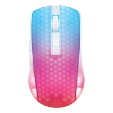 DM320 kevyt langaton RGB-pelihiiri, läpinäkyvä, valkoinen