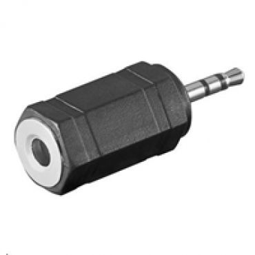 2,5mm uros -> 3,5mm naaras -adapteri, musta