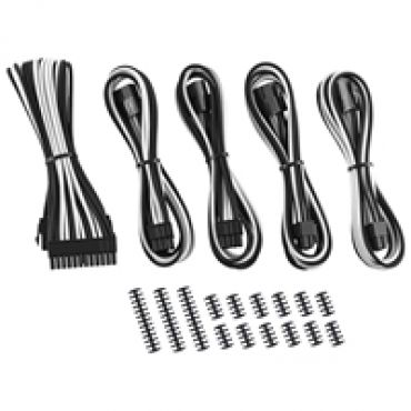 Classic ModMesh Cable Extension Kit - 8+8 Series -jatkokaapelisarja, musta/valkoinen