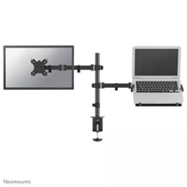 10-32" + =15.5" Monitor/Laptop Desk Mount, kannettava/näyttövarsi pöydälle, musta