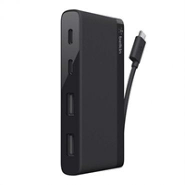 2+2-porttinen 3.2 Gen1 USB-C -hubi, musta