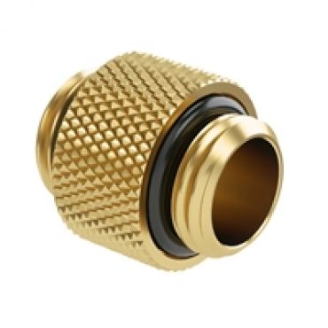 Adapteri, suora, G1/4" uros-> G1/4" uros, 10mm, kulta