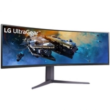 44,5" UltraGear 45GR65DC-B, kaareva 200Hz DQHD-pelimonitori, musta
