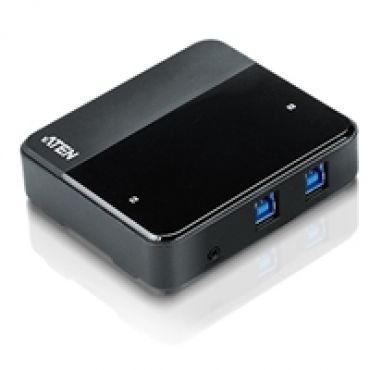 3.0 USB -hubi kahdelle tietokoneelle, musta