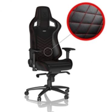 EPIC Gaming Chair, keinonahkaverhoiltu pelituoli, musta/punainen