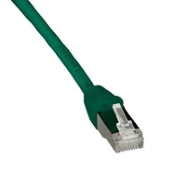 S/FTP Cat6a suojattu laitekaapeli, 3m, vihreä
