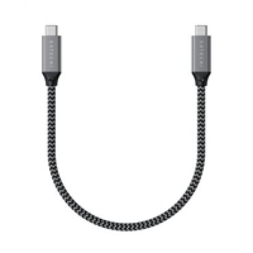 USB4-C Gen3x2 -kaapeli, 40Gbps, PD3.0 5A 100W, 0,25m, musta