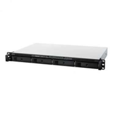RackStation RS422+, 4-paikkainen räkkiasennettava NAS-asema, 1U, musta/harmaa
