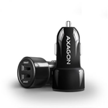 24W autolaturi 2x USB-A, musta