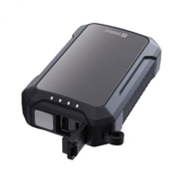 10 000 mAh Hand Warmer Powerbank, USB-C, USB-A, musta
