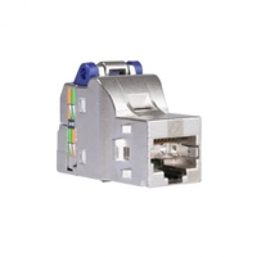 STP Cat6a suojattu dataliitin, 10G, hopea