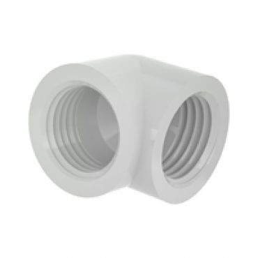 Adapteri, 90°, G1/4" naaras -> G1/4" naaras, valkoinen