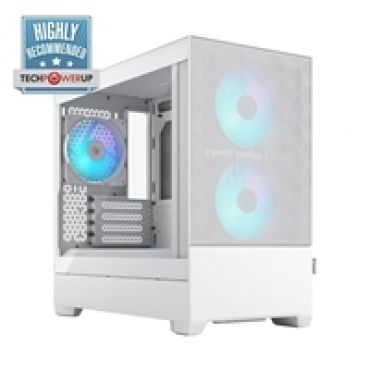 Pop Mini Air RGB White - TG Clear Tint, mATX-kotelo, valkoinen