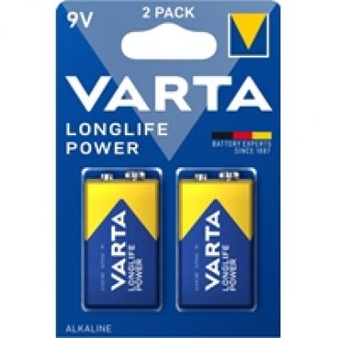 9V/LR22 Longlife Power -paristo, 2kpl