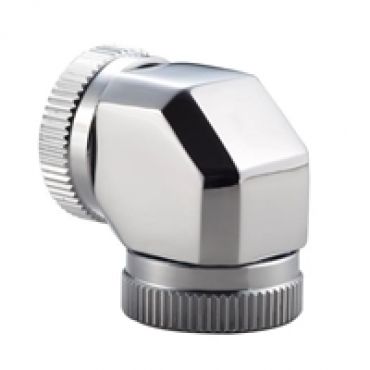 12mm Hard Tube Adapter 90° -adapteriliitin, 90° kulma, kromi