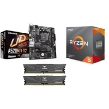 A520M K V2 + Ryzen 5 3600 + 16GB DDR4 3200MHz -tuotepaketti
