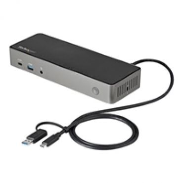 USB-C & USB-A Dock - Hybrid Triple Monitor Laptop Docking Station DisplayPort & HDMI 4K 60Hz/85W PD