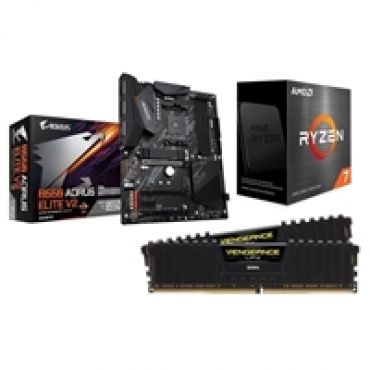 B550 AORUS ELITE V2 + Ryzen 7 5700X + 16GB DDR4 3600MHz -tuotepaketti