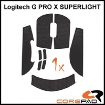 Soft Grips, hiiren grippisarja, Logitech G PRO X SUPERLIGHT, musta