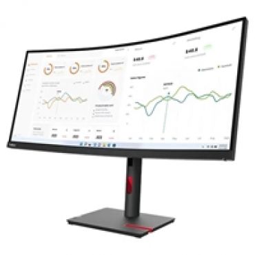 34" ThinkVision T34w-30, kaareva UWQHD-monitori, yönmusta