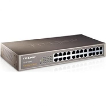 Verkkokytkin, 24 porttia 10/100 Mbps, RJ45, Auto MDI/MDIX, 19"